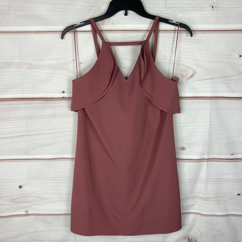 Cooper & Ella Dress Womens Small Pink Keyhole Neck Shift Sleeveless Stretch